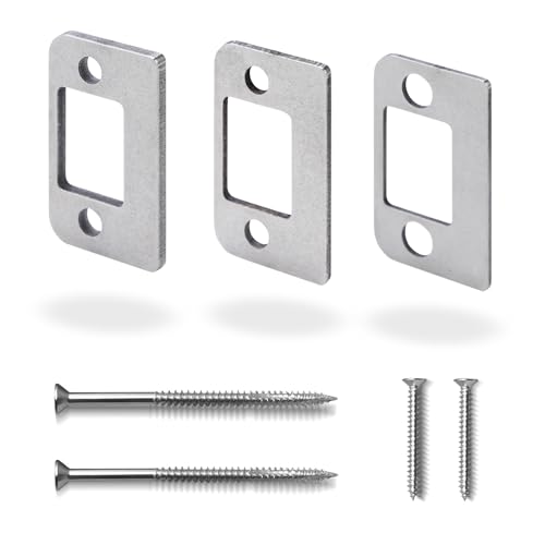 Door Strike Shim Plates, Standard Size Spacer, Stainless Steel, Set of 3 Different Thickness, Fix Door won’t Stay Shut, Block the Access to Latch (Silver, 1 Pack) - color: Silver