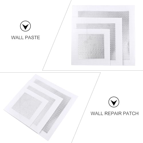 Holibanna 3pcs Wall Repair Patch Self-Adhesive Drywall Hole and Ceiling Repair Mesh Patch Kit for Home Wall Surface Restoration (4", 6", 8")