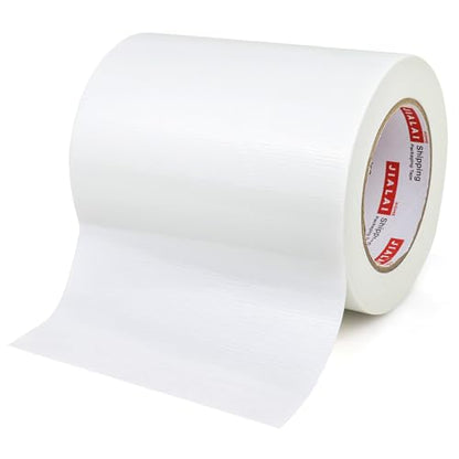 Wide Duct Tape, Industrial Grade 30Yards (90 ft) Wide 6'' Tape Duct, 9 Mil Heavy-Duty, Waterproof, Strong, Flexible, No Residue, for Crafts & Home Improvement (White, 6'' x 90ft) - color: White, size: 6'' x 90ft