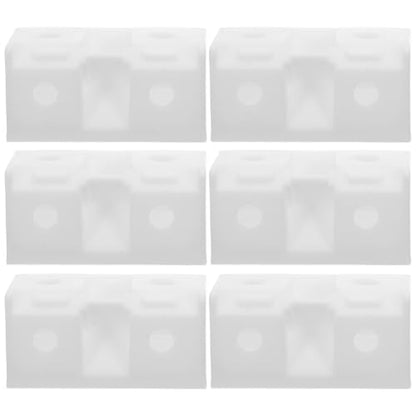 50 Pack Plastic Corner Brackets with Cover Caps, 90 Degree Right Angle Brace, Thickened Furniture Joint Fastener for Cabinets, Shelves & Wardrobes, White Corner Support Repair Kit