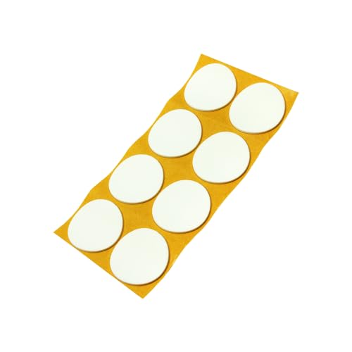 Adsamm® / 8 x self-Adhesive Anti-Slip Pads/White/Ø 1.97 in (Ø 50 mm) / Round/Stick-on Non-Slip EPDM Rubber Pads/Furniture Protective Pads