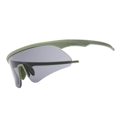 Polarized Protective safety Sunglasses UV400, Lightweight Wraparound Shooting Sports Glasses for Men Women - color: Army Green