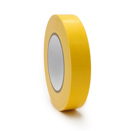 Multi Purpose Yellow Duct Tape 1 Inch X 44 Yards, Heavy Duty Strong Adhesive Tape, No Residue, Waterproof All Weather, Tear by Hand, Industrial Repairs. - color: Yellow, size: 1 Inch x 44 Yards
