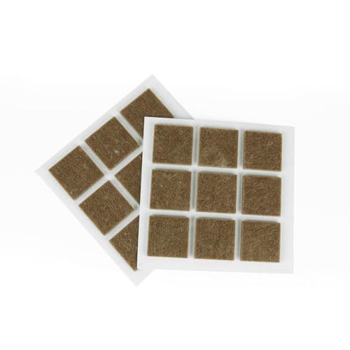Furndiy Felt Furniture Pads for Hardwood Floors, Self-Adhesive Felt Pad for Chairs & Seat Legs, Easy Slide, Anti Scratch, Noise Stopper, Bumper & Buffer, Floor Protection - Based in USA - 1.18" - size: 1.18" x 18 pcs