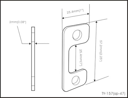 QCAA Solid Brass Deadbolt Strike Plate, Adjustable Jamb Plate, for Electronic Locks, Satin Nickel, 2 Pack, Made in Taiwan - color: Satin Nickel(Adjustable), size: 2 Pack