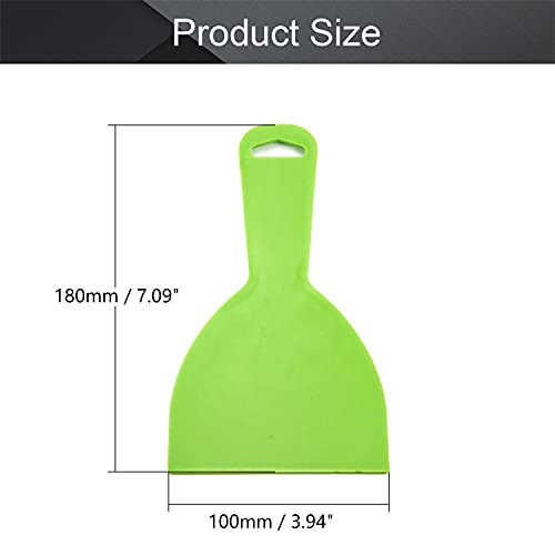 Utoolmart Putty Scraper 4" Plastic Flexible Putty Knives Spreader for Taping Drywall Wall Painting Green 3Pcs - size: 4 inch