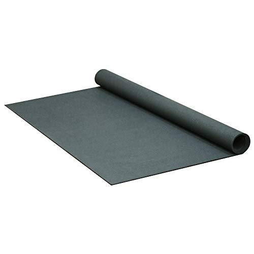 Rubber-Cal ReUz Rubber Flooring Rolls - 3mm x 48" x 12ft - Black - size: 144"L x 48"W x 0.1"Th