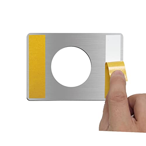 4pcs Door Reinforcement Plate, Door Handle Fixing Cover Filler Repair Backplate Stainless Steel Door Lock Repair Plate Door Lock Repair kit