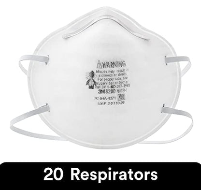 3M 8200 N95 Disposable Particulate Respirator, Pack of 20, NIOSH APPROVED - size: 1 Count (Pack of 20)