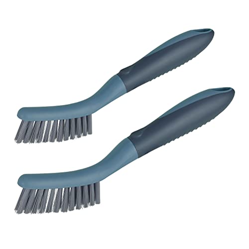 2 Packs Small Brushes for Cleaning, Stiff Bristle Grout Scrub Brushes for Kitchen, Bathroom, and Tile Floors, Ideal for Gaps, Crevices, and Window Tracks