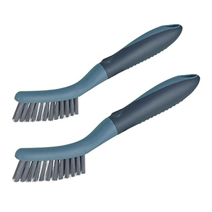 2 Packs Small Brushes for Cleaning, Stiff Bristle Grout Scrub Brushes for Kitchen, Bathroom, and Tile Floors, Ideal for Gaps, Crevices, and Window Tracks