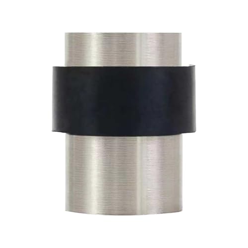KHTUMEWARE 2 Pack 1-1/2 in Floor Door Stopper,Brushed Satin Nickel Door Stop,Wall Protector Commercial Door Bumper Wedge Decorative Cylindrical Install Door stoppers on the Floor - color: Brushed Nickel, size: 1-1/2"