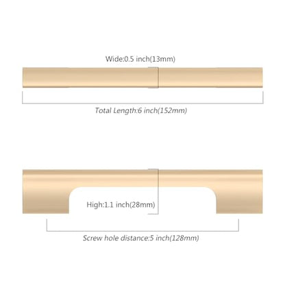 Asidrama 10 Pack 5 Inch(128mm) Champagne Copper Kitchen Cabinet Handles, Cabinet Pulls Kitchen Cabinet Hardware for Cupboard Drawer Pulls - color: Champagne Copper, size: 5" Hole Center(128mm), style: 10 Pack