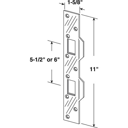 Prime-Line U 11452 Door Strike, 5-1/2 In., Hole Center, Matte Black Finish (Single Pack) - color: Matte Black
