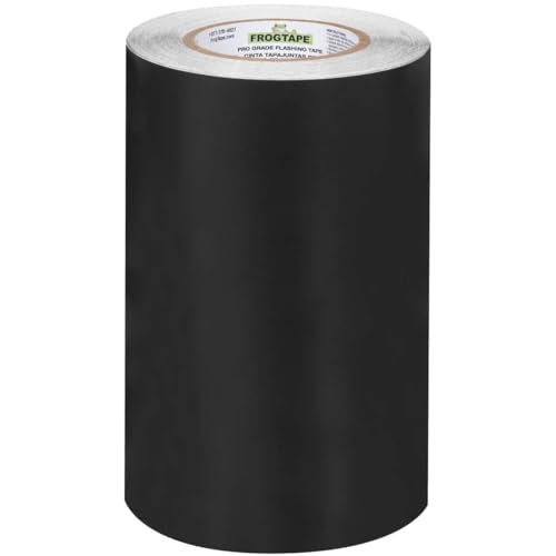 FrogTape Pro Grade Flashing Tape for Windows & Doors, 9 Inch Width - 75 Foot Roll, All Weather & UV Resistant Flashing Tape with Advanced Acrylic Adhesive - 10 mils - Black - size: 9 Inches X 75 Feet, style: Window & Door