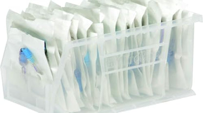 Akro-Mils 30230 AkroBins Plastic Storage Bins, Space-Saving Stackable Bins for Garage, Pantry, Craft Organization, 11" x 5" x 5", Clear, 12-Pack - color: Clear