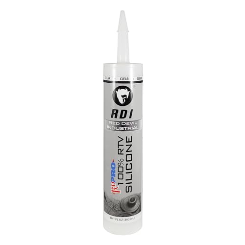 Red Devil 08260I RD PRO Industrial Grade RTV 100% Silicone Sealant, 10.1 oz, Clear, 1 Pack - color: Clear, size: 1 - Pack