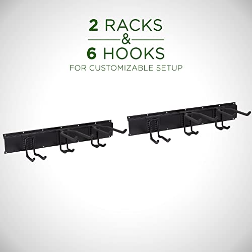 Tool Storage Rack, 8 Piece Garage Organizer, Metal, Wall mounted, Holder for Broom, Mop, Rake Shovel & Tools!
