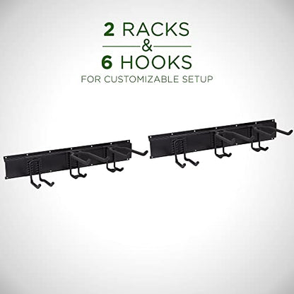 Tool Storage Rack, 8 Piece Garage Organizer, Metal, Wall mounted, Holder for Broom, Mop, Rake Shovel & Tools!