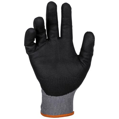 KLEIN TOOLS 60585 Work Gloves, Knit Dipped Cut Resistant ANSI A2 Nitrile Coated Gloves, HPPE Fabric, Touchscreen Capable, Large, 2-Pair - size: Large