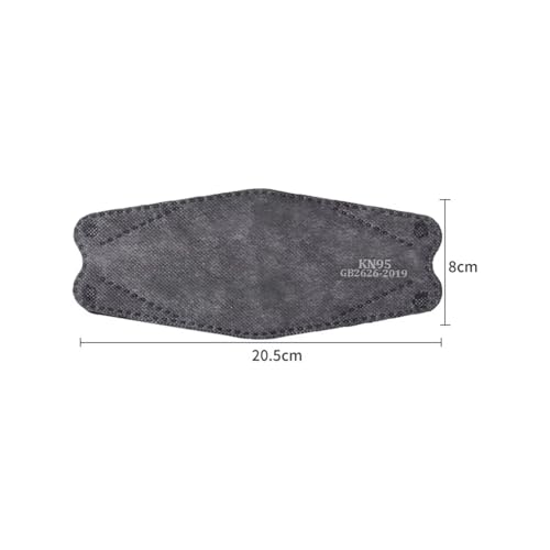 akgk KN95 Face Masks 50 Pack, 5-Ply Disposable Grey Face Mask Against PM 2.5 Smoke and Dust - color: Z-50 Pack-grey