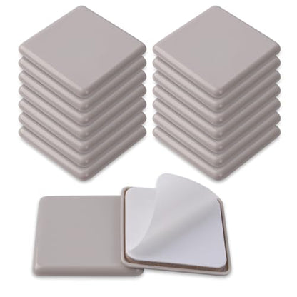 Furniture Sliders,50mm Square Table and Chair Leg Sliding Pad for Easy Moving on Carpet Hardwood (16pcs) - size: 50mm,Square