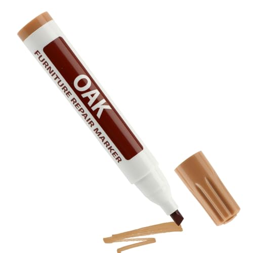 Furniture Markers Touch Up, Wood Repair Markers Wood Stain Touch-Up Marker Repair Pen for Stains, Scratches, Wooden Floors, Tables, Carpenters Simple Paint Fix(Color:Oak) - color: Oak,