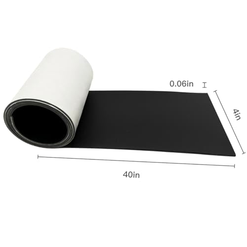 Non Slip Self Adhesive Furniture Pads, Cuttable Anti Scratch Floor Protectors, 4x40 inch Rubber Heavy Duty Furniture Pad for Any Furniture and Appliances (Black)