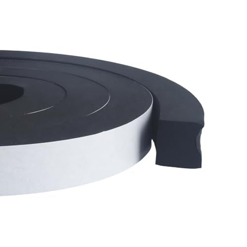 High Density Foam Tape - 1'' x 1'' x 13ft(L) Weatherproof Adhesive Prevent Condensation Heat Resistant Flame Retardant Weather Stripping Easy to Cut & Install & Remove for Car Doors Pipes Windows - color: White, size: 1'' X 1'' X 13ft