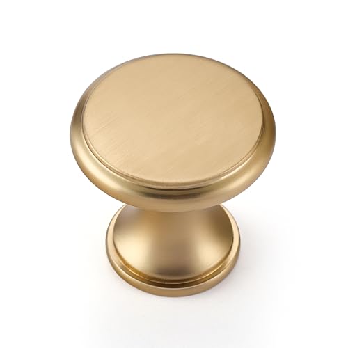 Ravinte 10 Pack Champagne Bronze Kitchen Cabinet Knobs, Solid Bronze Pulls Zinc Handles Simple Drawer Cabinet Hardware for Cupboard Drawer Knobs - color: Champagne Bronze