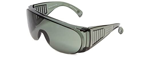 Calabria Fit Over Safety Glasses | Polarized Sunglasses Over Glasses | Wrap Around Anti-Fog | Scratch Resistant | Unisex - color: Green
