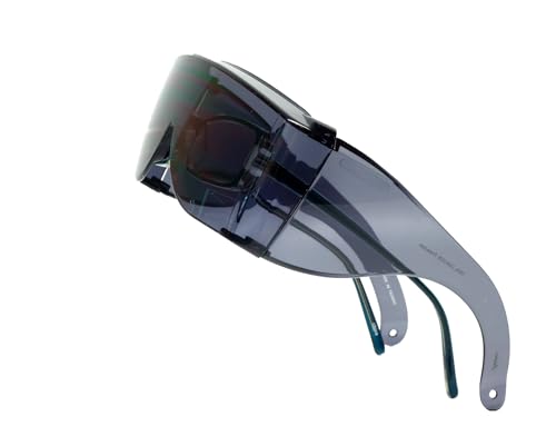 Calabria 3000 Fitover Safety Glasses with Uni-Lens – [Smoke] Wrap Around Eye Protection | Anti-Fog Scratch Resistant | Protective Eyewear - color: Smoke