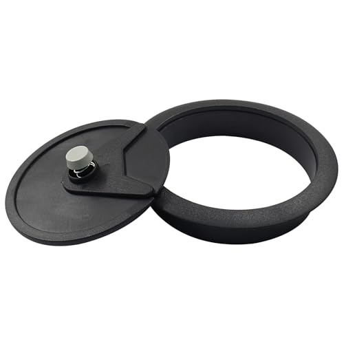 Bivethoi 3pcs 3.15 inch Desk Wire Cord Cable Grommets Hole Cover for Office PC Desk Cable Cord Organizer Plastic Cover Black - size: 3.15 inch