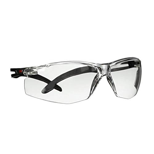 SecureFit 500 Series SF501SGAF-BLK, Black, Scotchgard Anti-Fog Coating, Clear AF-AS Lens