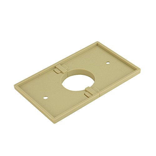 Skywalker Single-Gang Bulk Wire Splitting Wall Plate with 1-3/8” Hole (Ivory)