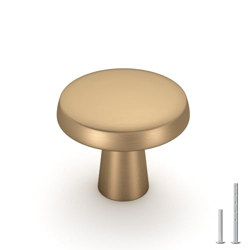Goldenwarm 30 Pack Champagne Bronze Cabinet Knobs for Cabinets and Drawers Knobs for Dresser Drawers Cabinet Pulls Round Kitchen Cabinet Knobs - color: Champagne Bronze