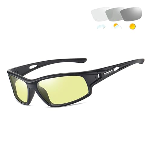 YIMI Polarized Photochromic Driving z87 Sunglasses For Men Women Day and Night safety glasses - color: Photochromic/Yellow Lens