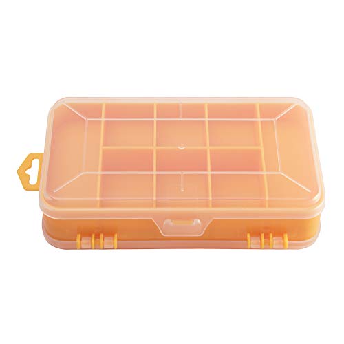 Screws Storage Box, 13-Compartment Double-Sided Storage Box, Portable Small Parts Screw Hardware Organizer, Multi Compartment Tool Boxes Storage Organiser Tray for Screws, Nuts, Bolts