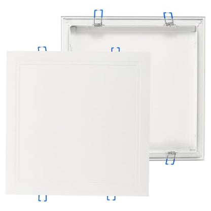 uxcell Square Ceiling Cover Plate, Recessed Lights Hole Trim Plate Wall Hole Spring Mount Decorative Flat Cap Access Panel for Ceiling or Wall 10x10 Inch Openings, Matte White - size: Fits: 10x10inch(250x250mm)