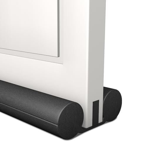 Large Door Draft Stopper,Under Door Sweep for Bottom of Door,Weather Stripping Door Seal,Noise Stopper,Garage Window Blocker Noise Cold Air Insulation,Draft Guard (Black-1 Pack) - color: Black-1 Pack