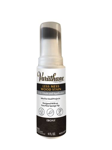 Varathane 368031 Less Mess Wood Stain and Applicator, 4 oz, Ebony - color: Ebony, size: 4 Ounce (Pack of 1)