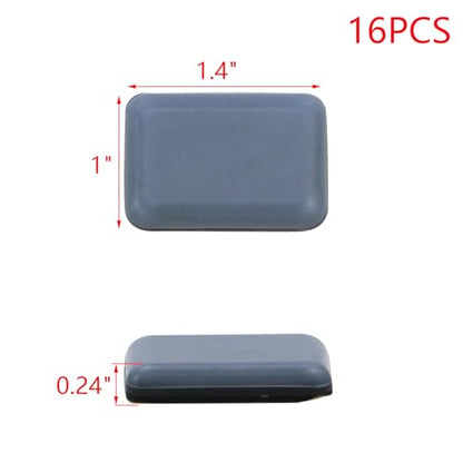 MY MIRONEY Rectangle Self-Stick Furniture Sliders 1.4" x 1" Furniture Glides Heavy Duty Adhesive Furniture Movers for Carpet Pack of 16 - style: 1.4" x 1"; Blue; 16PCS