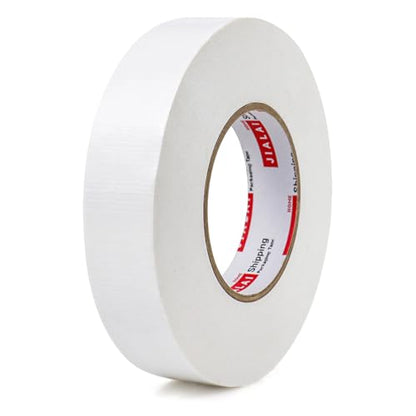 JIALAI HOME Industrial Grade White Duct Tape, 1 inch x 60 yds, HeavyDuty, Flexible, No Residue, All-Weather Waterproof Tape, UV Resistant for Crafts & Home Improvement - color: White
