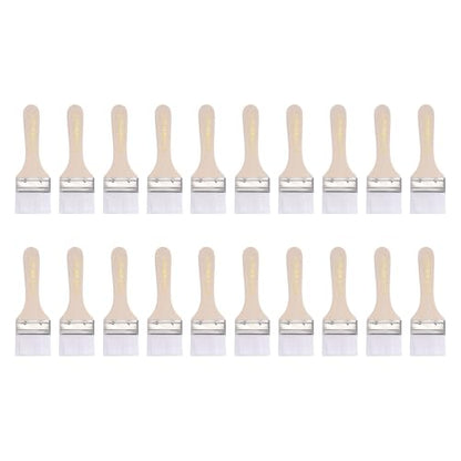 HARFINGTON 20pcs Paint Brushes 2" Paint Brush Nylon Flat Wall Paint Brush Soft Bristle with Wood Handle for Painting DIY Latex Paints Furniture Cabinets Fences, White - color: White, size: 2 inch