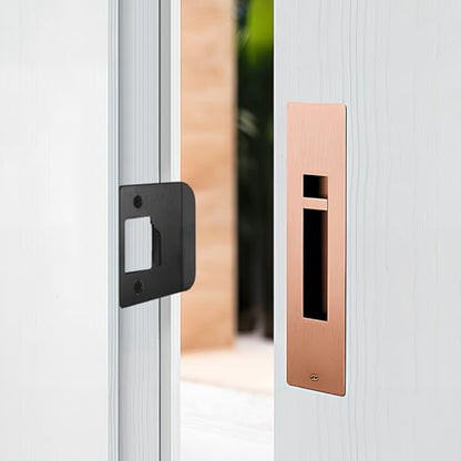 Extended Lip Strike Plate, 2-1/4 x 2-1/4 Inch Stainless Steel Door Lock Repair Kit with Spacer Shim, Extender Striker for Wider Jambs, Enhanced Latch Engagement & Frame Protection (Black) - color: Black