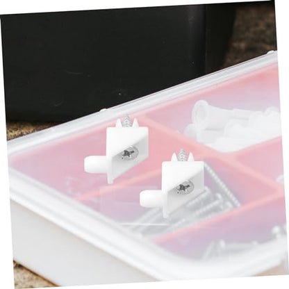 Cabinet Bottom Bracket Repairing Kit Plastic Furniture Fastener Drawer Bottom Support with Screws