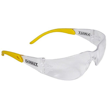 DEWALT DPG54-1C Protector™ Protective Eyewear – ANSI Z87.1+ Impact Rated – Lightweight Universal-Fit Frame – Flexible Rubber Temples – Clear Lens – 1 Pair - size: One Size