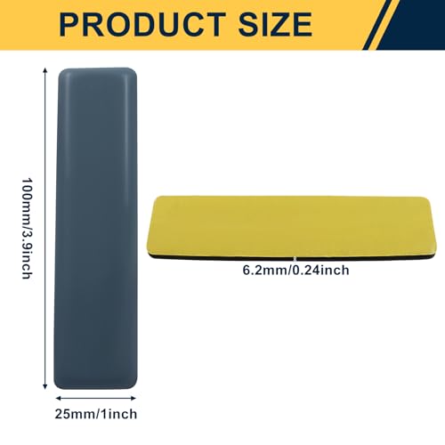 24Pcs 1 x 4 Inch Rectangular Adhesive Sliders,PTFE Chair Glides Floor Protectors Self-Stick Moving Pads,Furniture Pads for Hardwood Floors/Carpet - size: 1 x 4 Inch