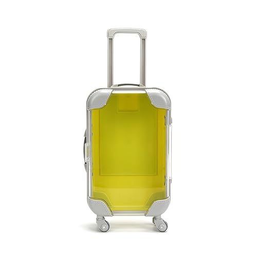 False Eyelash Storage Box, Portable Travel Organizer Mini Luggage False Eyelash Tray Makeup Tool (YELLOW) - color: YELLOW