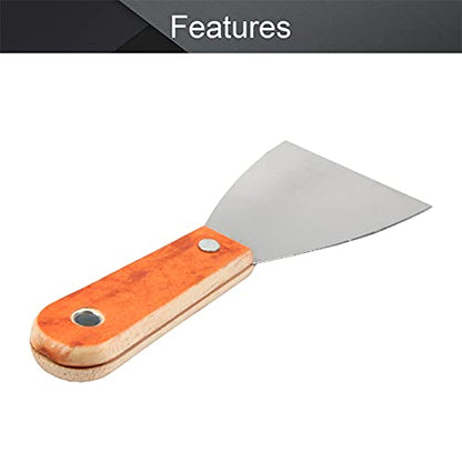 Utoolmart Putty Scraper 3" Cr-V Steel Stiff Putty Knives with Plastic Handle for Taping Paint Wall Floor Tile 2Pcs - size: 3 inch